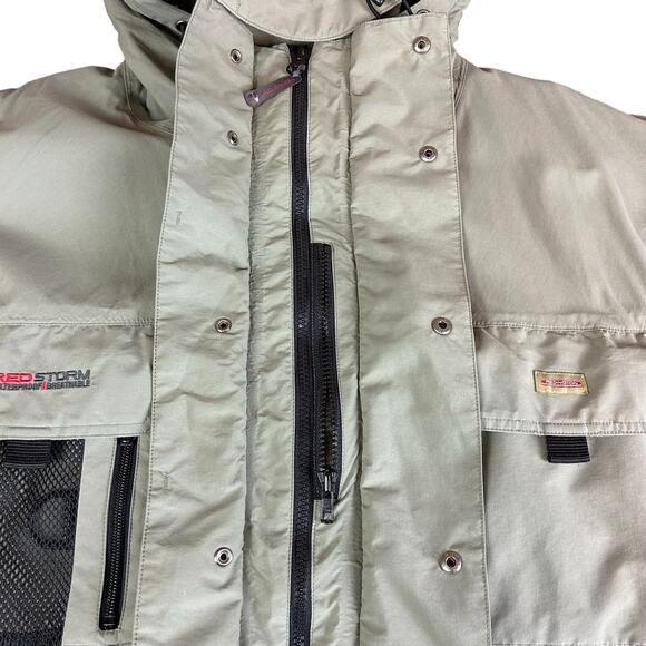 Redington Red Storm Jacket Men Size XL Green Waterproof Outdoor Hooded Rain Coat - Picture 6 of 13